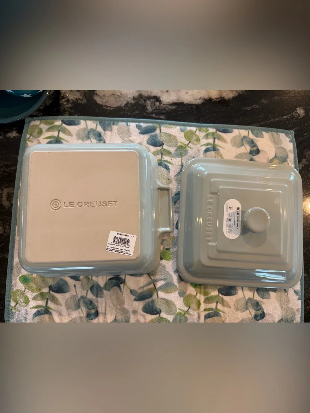 NEW Le Creuset Classic Square Baker With Lid 23cm In Pistache Pistachio Green